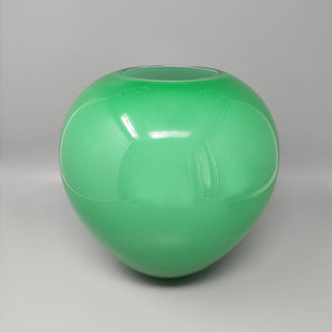 1960s Gorgeous Green Vase by Ind. Vetraria Valdarnese. Made in Italy Madinteriorart by Maden