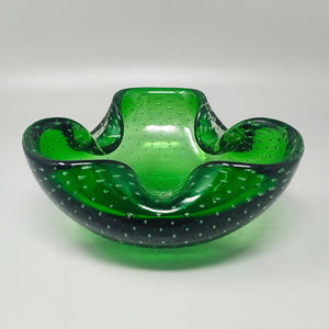 1960s Gorgeous Large Green Ashtray or Catchall by Flavio Poli for Seguso. Made in Italy Madinteriorart by Maden