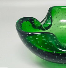 Load image into Gallery viewer, 1960s Gorgeous Large Green Ashtray or Catchall by Flavio Poli for Seguso. Made in Italy Madinteriorart by Maden

