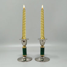 Load image into Gallery viewer, 1960s Gorgeous Pair of Green Candle Holders. Made in France Madinteriorart by Maden
