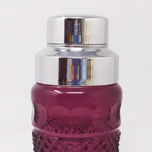 Load image into Gallery viewer, 1960s Gorgeous Purple Bohemian Cut Glass Cocktail Shaker. Made in Italy Madinteriorart by Maden
