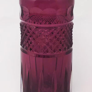 1960s Gorgeous Purple Bohemian Cut Glass Cocktail Shaker. Made in Italy Madinteriorart by Maden