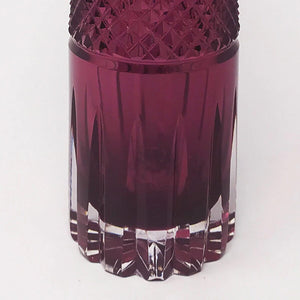 1960s Gorgeous Purple Bohemian Cut Glass Cocktail Shaker. Made in Italy Madinteriorart by Maden