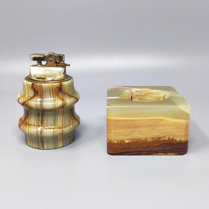 1960s Gorgeous Smoking Set in Onyx. Made in Italy Madinteriorart by Maden