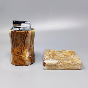 1960s Gorgeous Smoking Set in Onyx. Made in Italy Madinteriorart by Maden