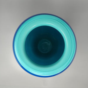 1960s Luxury Handrafted Blue Vase in Murano Glass by Ca Dei Vetrai. Made in Italy Madinteriorart by Maden