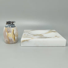 Load image into Gallery viewer, 1960s Mid-Century Modern Italian Onyx Smoking Set with Table Lighter &amp; Ashtray Madinteriorart by Maden
