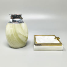 Load image into Gallery viewer, 1960s Mid-Century Modern Italian Onyx Smoking Set with Table Lighter &amp; Ashtray Madinteriorart by Maden
