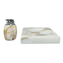 Load image into Gallery viewer, 1960s Mid-Century Modern Italian Onyx Smoking Set with Table Lighter &amp; Ashtray Madinteriorart by Maden
