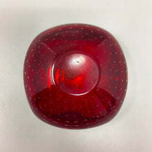 Load image into Gallery viewer, 1960s Mid-century Red Ashtray or Catchall in Bullicante Murano Glass by Flavio Poli Madinteriorart by Maden
