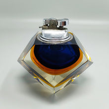 Load image into Gallery viewer, 1960s Stunning Blue Table Lighter in Murano Sommerso Glass By Flavio Poli for Seguso Madinteriorart by Maden
