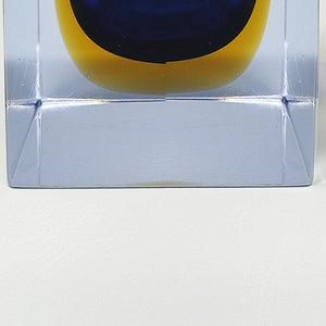 1960s Stunning Blue Table Lighter in Murano Sommerso Glass By Flavio Poli for Seguso Madinteriorart by Maden