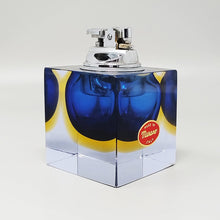 Load image into Gallery viewer, 1960s Stunning Blue Table Lighter in Murano Sommerso Glass By Flavio Poli for Seguso Madinteriorart by Maden
