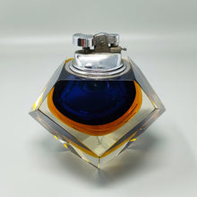 Load image into Gallery viewer, 1960s Stunning Blue Table Lighter in Murano Sommerso Glass By Flavio Poli for Seguso Madinteriorart by Maden
