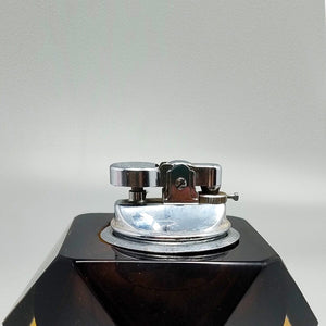 1960s Stunning Brown and Yellow Table Lighter in Murano Sommerso Glass By Flavio Poli for Seguso Madinteriorart by Maden