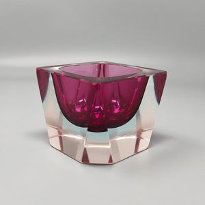 1960s Stunning Murano Pink/Blue Ashtray or Catch-All By Flavio Poli for Seguso Madinteriorart by Maden