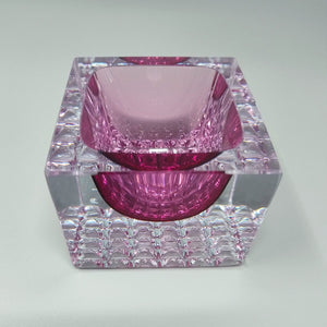 1960s Stunning Pink Ashtray or Catchall By Flavio Poli for Seguso. Made in Italy Madinteriorart by Maden