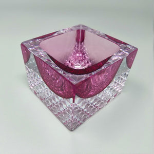 1960s Stunning Pink Ashtray or Catchall By Flavio Poli for Seguso. Made in Italy Madinteriorart by Maden