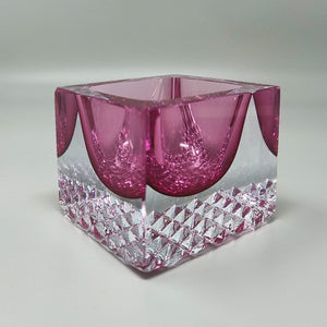 1960s Stunning Pink Ashtray or Catchall By Flavio Poli for Seguso. Made in Italy Madinteriorart by Maden