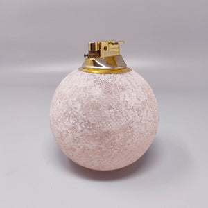 1960s Stunning Table Lighter in Murano Frosted Glass by Paolo Traversi. Made in Italy Madinteriorart by Maden
