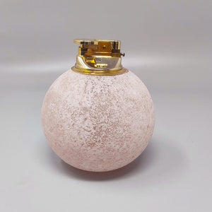 1960s Stunning Table Lighter in Murano Frosted Glass by Paolo Traversi. Made in Italy Madinteriorart by Maden