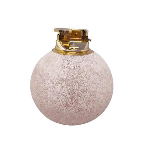 1960s Stunning Table Lighter in Murano Frosted Glass by Paolo Traversi. Made in Italy Madinteriorart by Maden