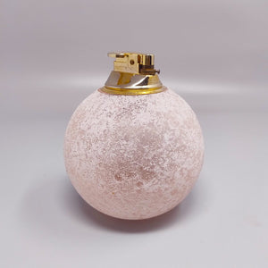 1960s Stunning Table Lighter in Murano Frosted Glass by Paolo Traversi. Made in Italy Madinteriorart by Maden