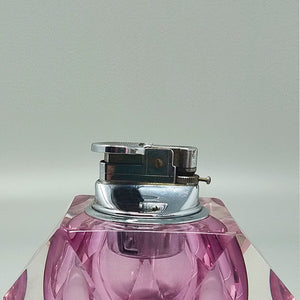 1960s Stunning Table Lighter in Murano Sommerso Glass By Flavio Poli for Seguso Madinteriorart by Maden