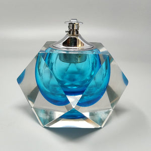 1960s Stunning Table Lighter in Murano Sommerso Glass By Flavio Poli for Seguso Madinteriorart by Maden