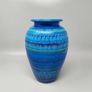 1960s Stunning Vase by Aldo Londi for Bitossi "Blue Rimini Collection" Madinteriorartshop by Maden