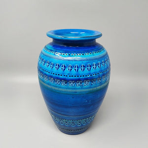 1960s Stunning Vase by Aldo Londi for Bitossi "Blue Rimini Collection" Madinteriorartshop by Maden