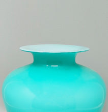 Load image into Gallery viewer, 1970s Exquisite Murano Glass Aquamarine Vase by Ca' dei Vetrai
