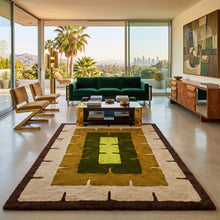 Load image into Gallery viewer, 1970s Gorgeous Geometric Space Age Rug in Wool. Made in Italy
