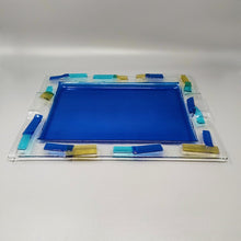 Load image into Gallery viewer, 1970s Astonishing Blue Tray By Albatros in Murano Glass. Made in Italy Madinteriorart by Maden
