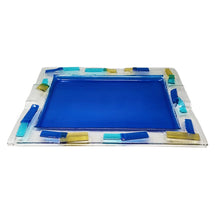 Load image into Gallery viewer, 1970s Astonishing Blue Tray By Albatros in Murano Glass. Made in Italy Madinteriorart by Maden
