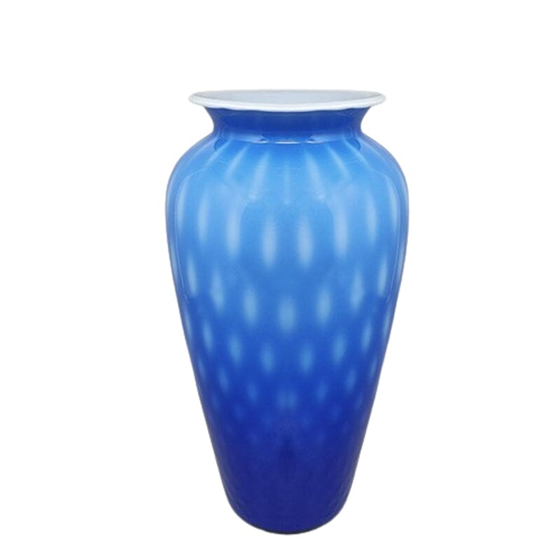 1970s Astonishing Blue Vase in Murano Glass by Dogi. Made in Italy Madinteriorart by Maden