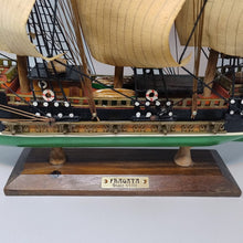 Load image into Gallery viewer, 1970s Astonishing Fragata Siglo XVIII Model Ship. Handmade. Made in England Madinteriorart by Maden
