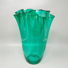 Load image into Gallery viewer, 1970s Astonishing Green "Fazzoletto" Vase By Michielotto in Murano Glass. Made in Italy Madinteriorart by Maden
