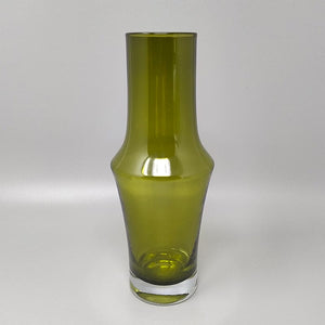 1970s Astonishing Green Vase #1376 by Tamara Aladin Vase for Riihimaki/Riihimaen Lasi Oy Madinteriorart by Maden