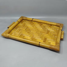 Load image into Gallery viewer, 1970s Astonishing Italian Tray in Bamboo, Rattan and Wicker. Made in Italy Madinteriorart by Maden
