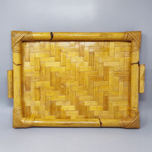 Load image into Gallery viewer, 1970s Astonishing Italian Tray in Bamboo, Rattan and Wicker. Made in Italy Madinteriorart by Maden
