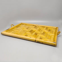Load image into Gallery viewer, 1970s Astonishing Italian Tray in Bamboo, Rattan and Wicker. Made in Italy Madinteriorart by Maden
