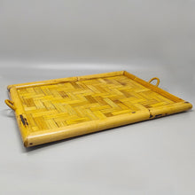 Load image into Gallery viewer, 1970s Astonishing Italian Tray in Bamboo, Rattan and Wicker. Made in Italy Madinteriorart by Maden
