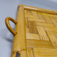Load image into Gallery viewer, 1970s Astonishing Italian Tray in Bamboo, Rattan and Wicker. Made in Italy Madinteriorart by Maden
