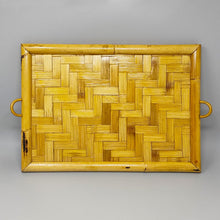 Load image into Gallery viewer, 1970s Astonishing Italian Tray in Bamboo, Rattan and Wicker. Made in Italy Madinteriorart by Maden

