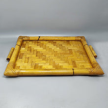 Load image into Gallery viewer, 1970s Astonishing Italian Tray in Bamboo, Rattan and Wicker. Made in Italy Madinteriorart by Maden
