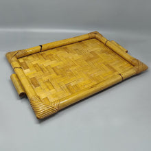 Load image into Gallery viewer, 1970s Astonishing Italian Tray in Bamboo, Rattan and Wicker. Made in Italy Madinteriorart by Maden
