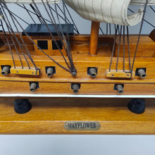 Load image into Gallery viewer, 1970s Astonishing MayFlower Model Ship. Handmade. Made in England Madinteriorart by Maden
