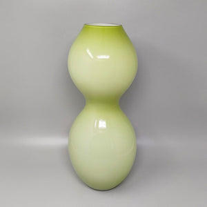 1970s Astonishing Space Age Green Vase in Murano Glass. Made in Italy Madinteriorart by Maden