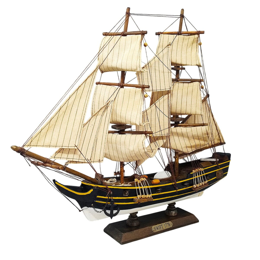 1970s Astonishing Swift 1778 Model Ship. Handmade. Made in England. Madinteriorart by Maden